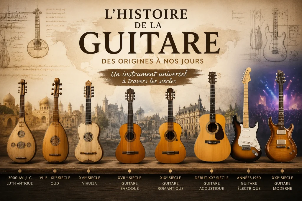 L'histoire de la guitare au fil des époques